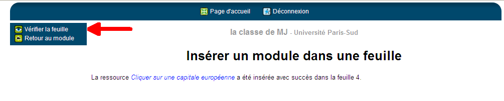 Message de contrle